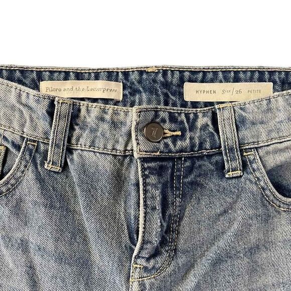 Pilcro & the Letterpress Anthropologie Frayed Hem Straight Leg Jeans - Picture 9 of 9